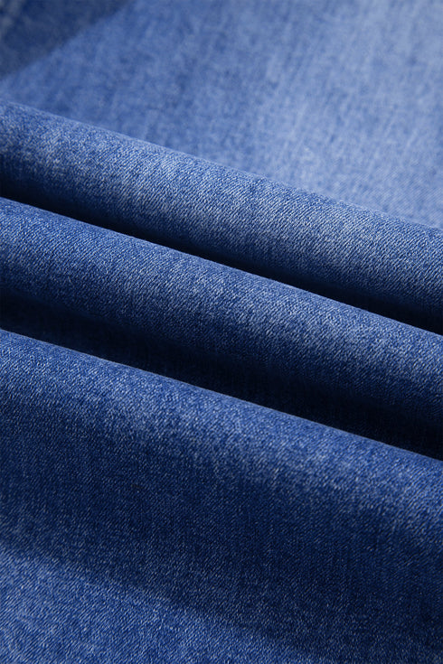 Sporty Denim Ankle Length Jeans Pocket Detail Jeans