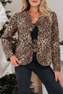 Exclusive All Over Leopard Print Quilted Tie Front Jacket