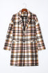 Modern Button Up Lapel Print Plaid Shacket