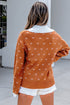 Peter Pan Collar Long Sleeve Knitwear Cardigan