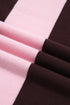Striped Panel High Neck Drop Shoulder Relaxed Pullover Sweater