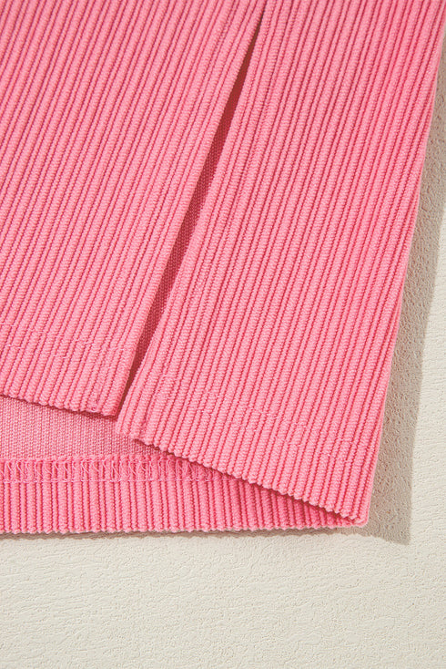 Casual Corduroy Flap Detail Button Up Split Jackets