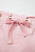 Grommet Knot Waist Detail Curved Barrel Jeans