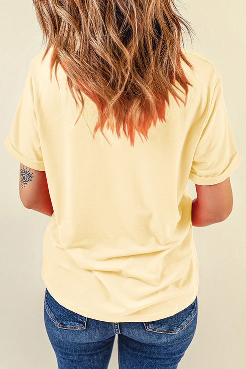 Slogan Printed Harvest Themed Graphic Statement Tee