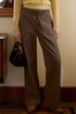 Polyester Tie Elastic Waist Soft Corduroy Pants