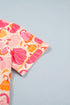 Pumpkin Print Pocket Placket Shell Button Lounge Set