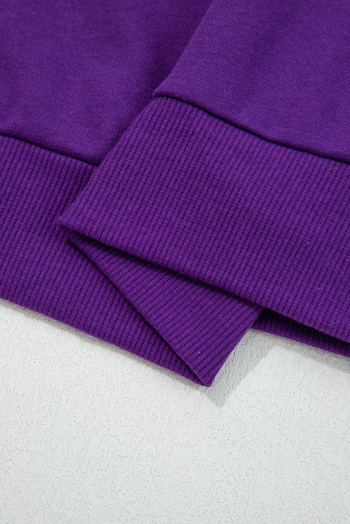 Varsity Stripe Contrast Trim Pullover Skort Two Piece Dress