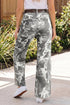 Elastane Camo Pattern Cotton Denim Shift Jeans