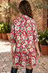 Floral Print Half Sleeve Short Shift Dress