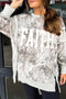 Polyester Faith Embroidered Graphic Pullover Camo Sweatshirt