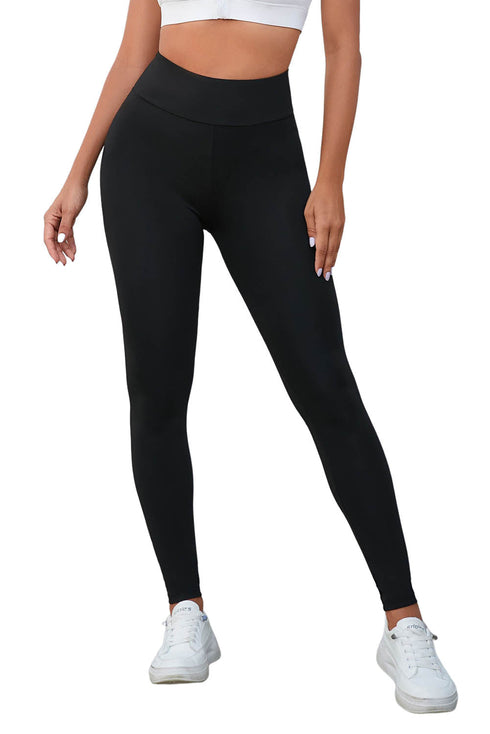 Criss Cross Tummy Control High Waist Solid Leggings