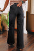 High Rise Wide Leg Pocketed Stretch Denim Jeans
