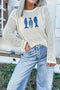 Pure Acrylic Open Knit Fish Embroidered Sweater