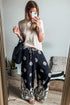 Bohemian Paisley Print Elastic Waist Wide Leg Pants