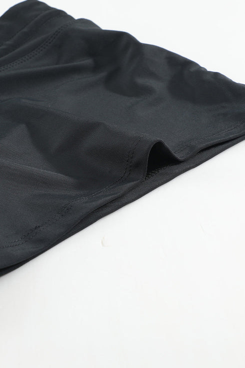 Contrast Waistband Tie Front Swim Shorts