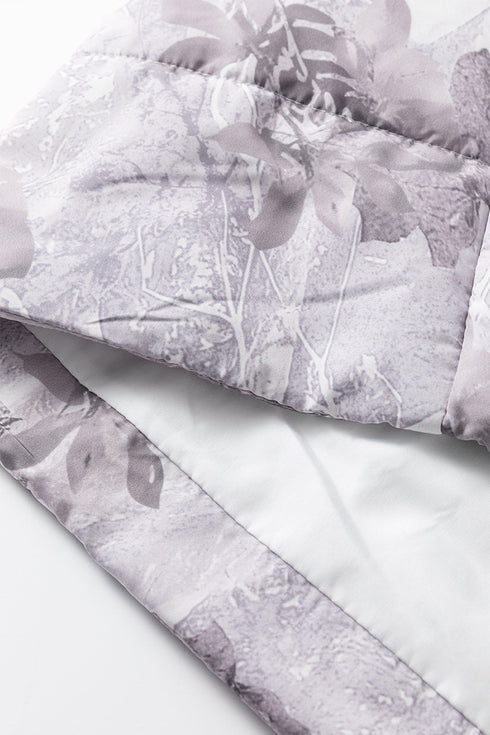 Camouflage Leaf Print Quilted Puffer Layering Vest