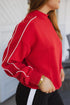 Stand Neck Long Sleeve Regular Fit Sweatshirt