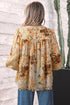 All Over Paisley Decorative Binding V Neck Shift Blouse