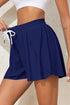 Active Drawstring Elastic Waist Lined Ruffle Shorts Swim Bottoms