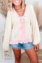 Floral Lace Up V Neck Long Sleeve Blouse