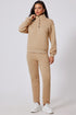 High Neck Buttoned Placket Fleece Lounge Set