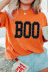 Boo Slogan Polka Dot Short Sleeve Round Neck Tee