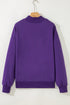 Cute Ghost Print Pullover Mock Neck Sweatshirt