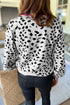 Leopard Print Round Neck Long Sleeve Tunic Sweater