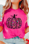 Leopard Print Pumpkin Graphic Pattern Statement Tee