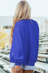 Reversible Mock Neck Oversize Drop Shoulder Sweatshirt