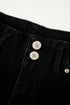 Double Button High Waist Wide Leg Flared Jeans
