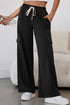 Drawstring Elastic Waist Cargo Patch Pocket Pants