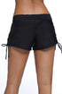 Adjustable Side Tie Wide Waistband Swim Shorts