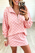 Polka Dot Hooded Long Sleeve Top Coordinated Mini Skort Set
