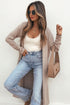 Polyester Cotton Long Sleeve Tunic Shift Cardigan