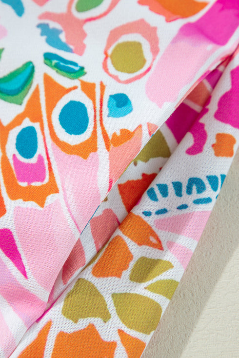 Abstract Graphic Print Crew Neck Long Sleeve Sweatshirt