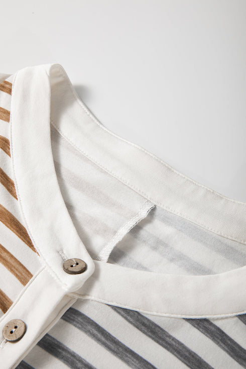 Stripe Geometric Print Wide Leg Casual Bottoms