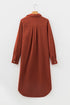 Long Sleeve Button Down Corduroy Midi Dress