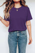 Soft Stretch Blend Crew Neck Short Sleeve Tee