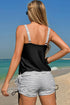 Blouson Square Neck Ruched Side Tie Tankini Set