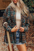 Western Plaid Print Buttoned Chest Pocket Shacket