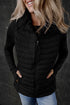 Plush Collar Quilted Zip Front Puffer Vest