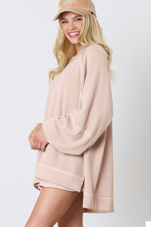 Corded Lantern Sleeve Ruffled Skort Two Piece Dress