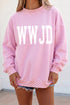 Polka Dot Letter Print Mock Neck Pullover Sweatshirt