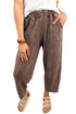 Pure Cotton Seam Elastic Waist Barrel Pants