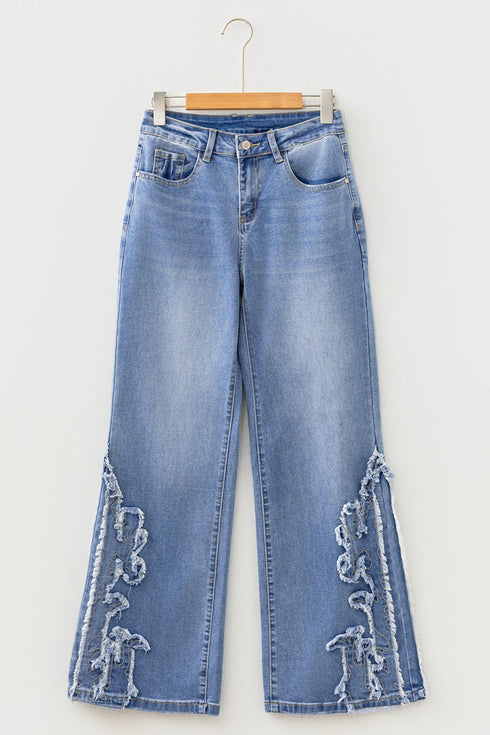 Western Embroidered Flare Leg Full Length Jeans