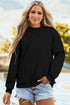 Reversible Mock Neck Oversize Drop Shoulder Sweatshirt
