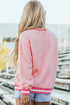 Polyester Embroidered Tennis Crew Neck Pullover Sweatshirt