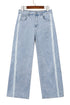 Lace Trim Full Length Regular Fit Jeans