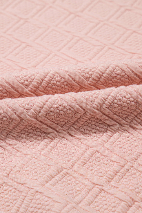 Textured Striped Collared Zip Up Two Piece Dress